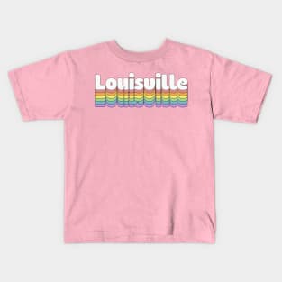 Louisville // Retro Typography Design Kids T-Shirt